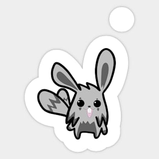 The grey rabbit bunny Sticker